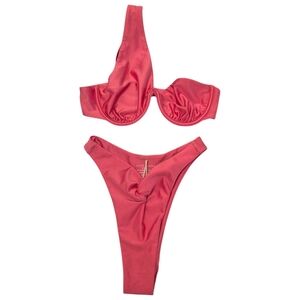 NWT Riot Swim Two Piece Flamingo Bikini Xs